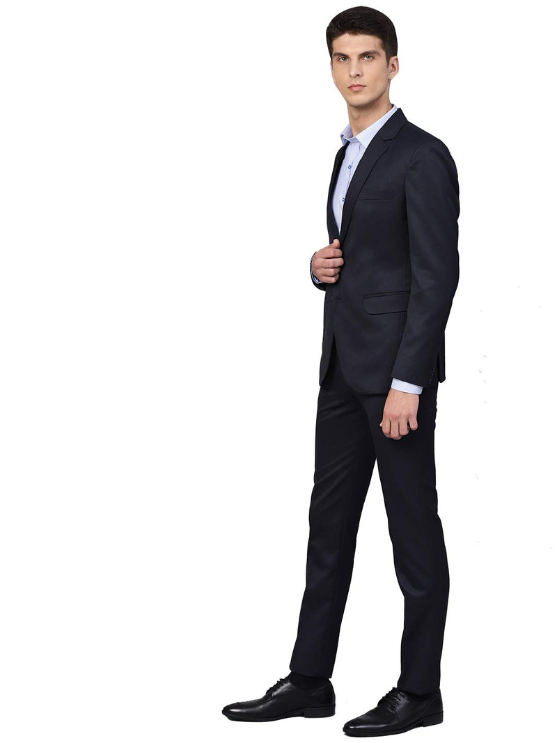 MANQ Men's Slim Fit Suit (Navy Blue, 40)