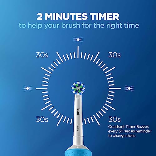 Oral B Vitality 100 Blue Criss Cross Electric Rechargeable Toothbrush for Adults Powered by Braun