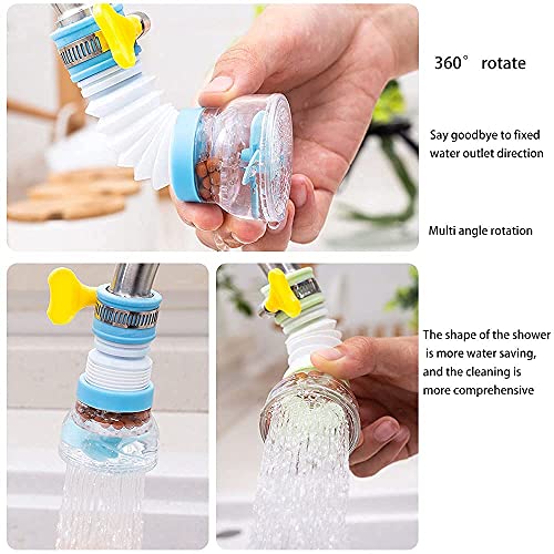 XML Kitchen Tap Extension Flexible Anti Splash Water Saving Movable Sink Faucet Expandable Water Tap Filter Shower Head Rotatable Nozzle Adapter Tap Extender For Kitchen Sink Tap Accessories Items Tools Smart Gadgets Fuvaro Pack of 1, Plastic