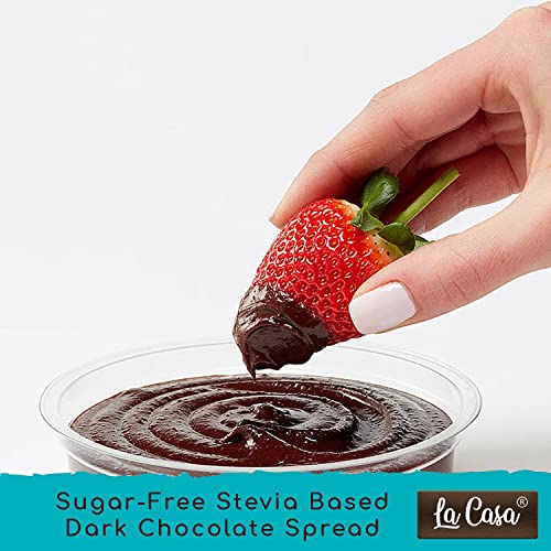 La Casa Sugar-Free Dark Chocolate Spread | Stevia Based | All Natural | Product of India | 350g |