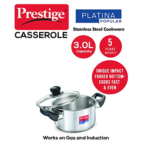 Prestige Platina Popular SS Casserole, 200 mm