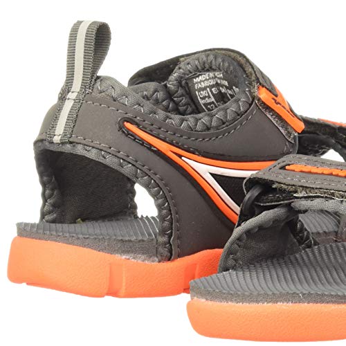 Sparx Kids Unisex-Child Grey Orange Sandal-12 (SS0473C)