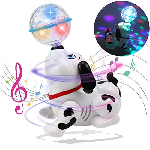 TEC TAVAKKAL Bump and Go Dancing Dog with Music, Flashing Lights - Sound & Light Toys for Small Babies | Best Gift for Toddlers