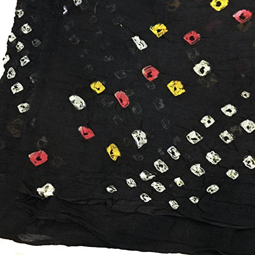 RANI SAAHIBA Women's Cotton Dupatta (SKRDD1503, Black)