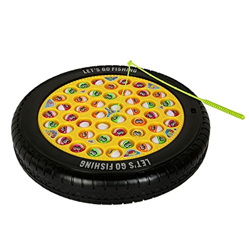 Rowan Rotating Musical Fishing Game(Plastic, Multi Color)