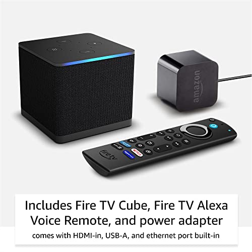 All-new Fire TV Cube | Hands-free streaming device with Alexa, Wi-Fi 6, 4K Ultra HD