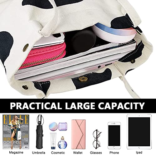 PALAY® Tote Bags For Women Bag Corduroy Large Capacity Reusable Shopping Bag Washable Shoulder Bags HandBags for School Work Shopping Travel Daily Use Grocery