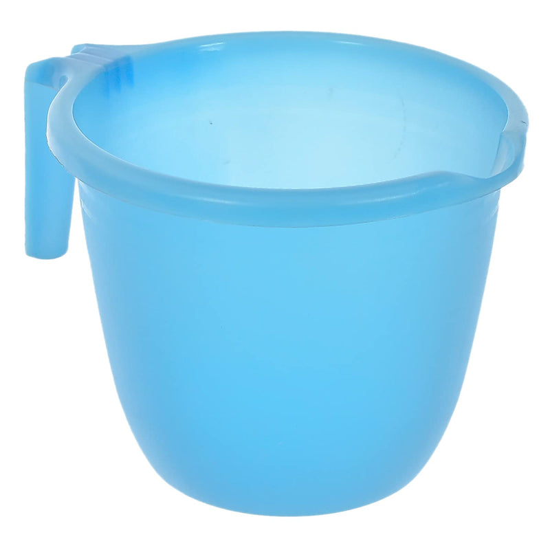 Kuber Industries Plastic Bathroom Mug|Strong Plastic Material & Great Capicity|Size 14 x 14 x 12 CM,Pack of 2,Capicity 1 LTR (Sky Blue)-46KM0205, Standard