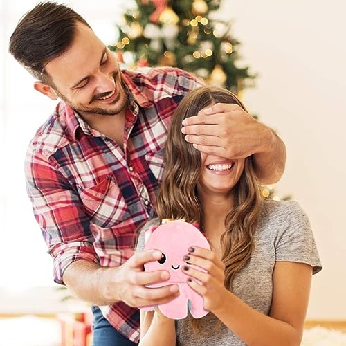 Storio Toy Octopus Plushie Reversible Soft Toys for Kids | Plush Soft Toys for Baby Boys and Girls | Octopus Soft Toy for Kids -18cm