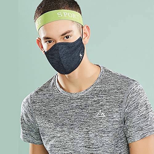 Giordano Sports Dri-fit Anti Pollution 6 Layer Reusable Outdoor Face Mask (Navy, Grey, Burgundy, Purple)- Pack of 4