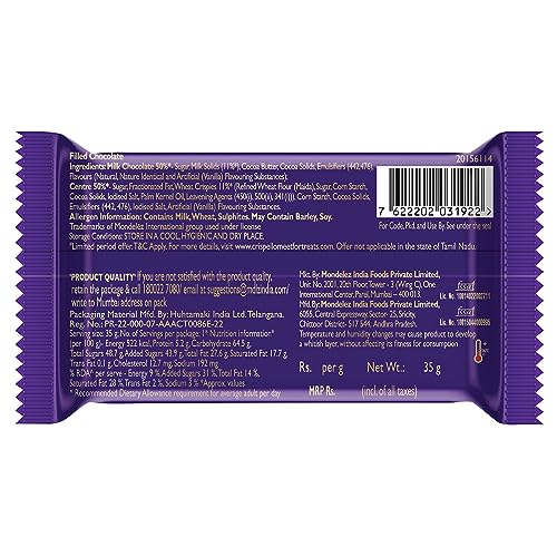 Cadbury Dairy Milk Crispello Chocolate Bar, 35 g