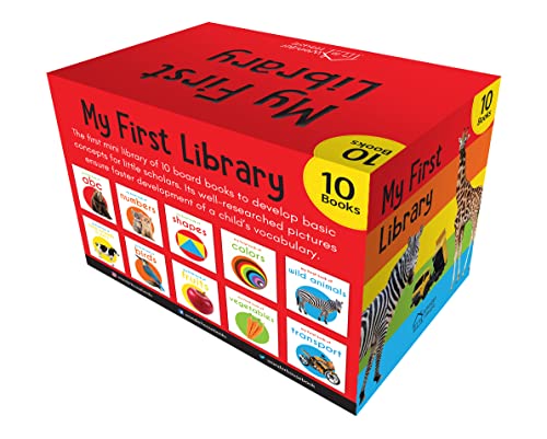 My First Library: Boxset of 10 Board Books for Kids