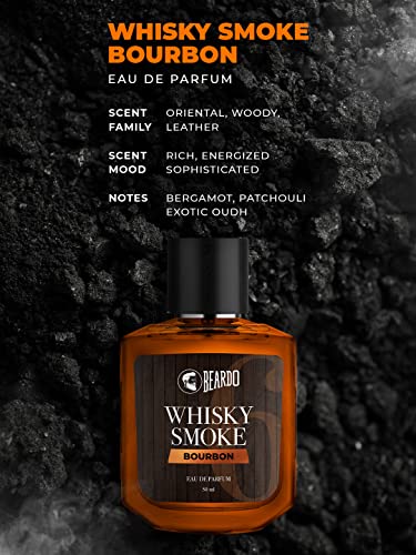 Beardo BOURBON Whisky Smoke Perfume for men | Oriental, Woody, Leathery | Eau De Parfum - Long Lasting Perfume | Ideal Gift for Men, 50ml