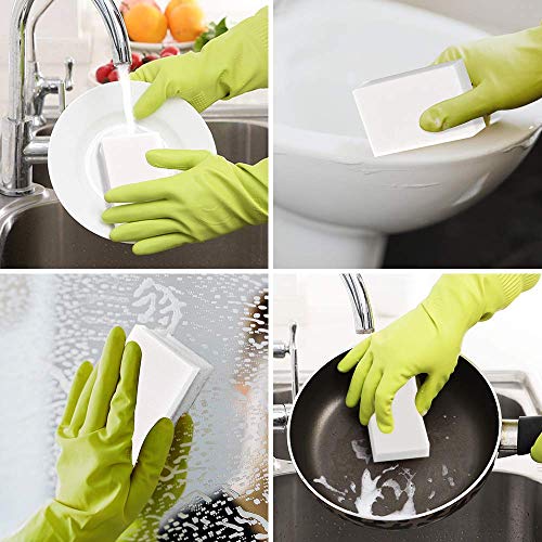 Sichumaria 6 Pcs Magic Eraser Sponges For Cleaning:Kitchen Cleaning Wipes(100X70X30 Mm) Cleaner Non-Scratch Scrub Sponge For Bathroom,Office,Floor,Wall,Dirt,Stain,Pen Mark Chemical Free Eraser Foam