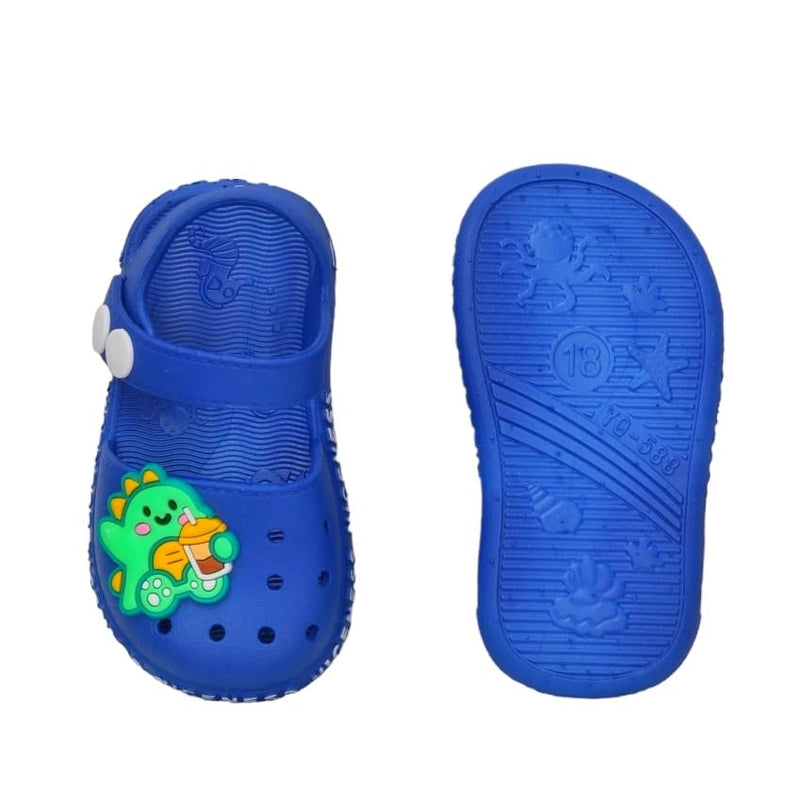 Yellow Bee Dino Sandals for Boys, Blue, 2C, 6-9 Months