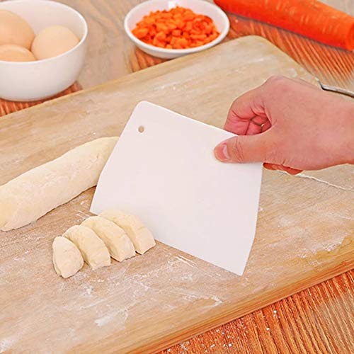 Grizzly® 2pcs Plastic Smoother Dough Icing Scrappers Cake Pizza Cutter Pastry Bread Separator