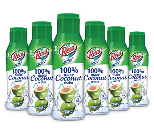 DABUR Real Activ 100% Tender Coconut Water with No Added Sugars or Artifical Flavours - 200ml ( Pack of 6)