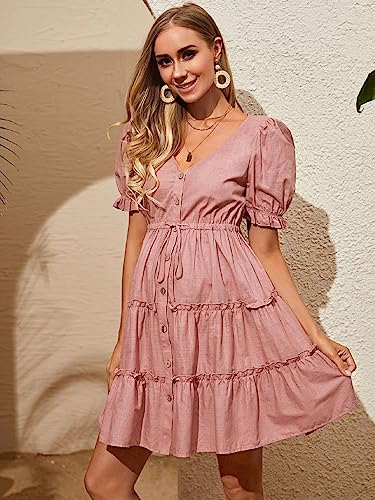 Lymio Dresses for Women || Western Dresses for Women || Dress for Women || Dresses (546) (M) Pink