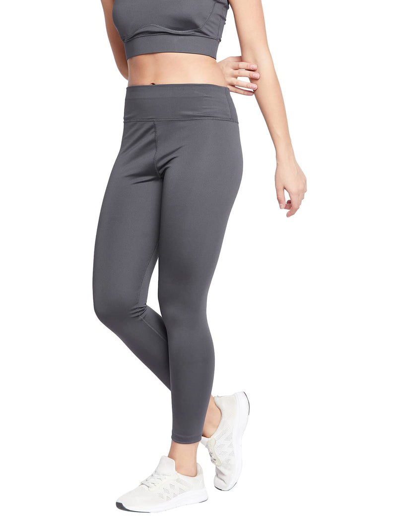 Clovia Women's Snug Fit Active Tights (AB0076P05_Grey_S)