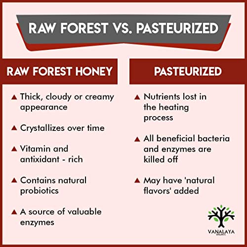 Vanalaya Natural Organic Forest Honey Raw Unprocessed Unpasteurized Pure Honey (500G)