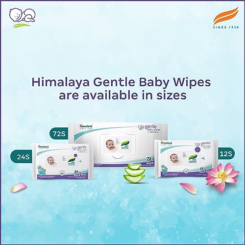 Himalaya Gentle Baby Wipes - 72 Pieces (Pack of 2)