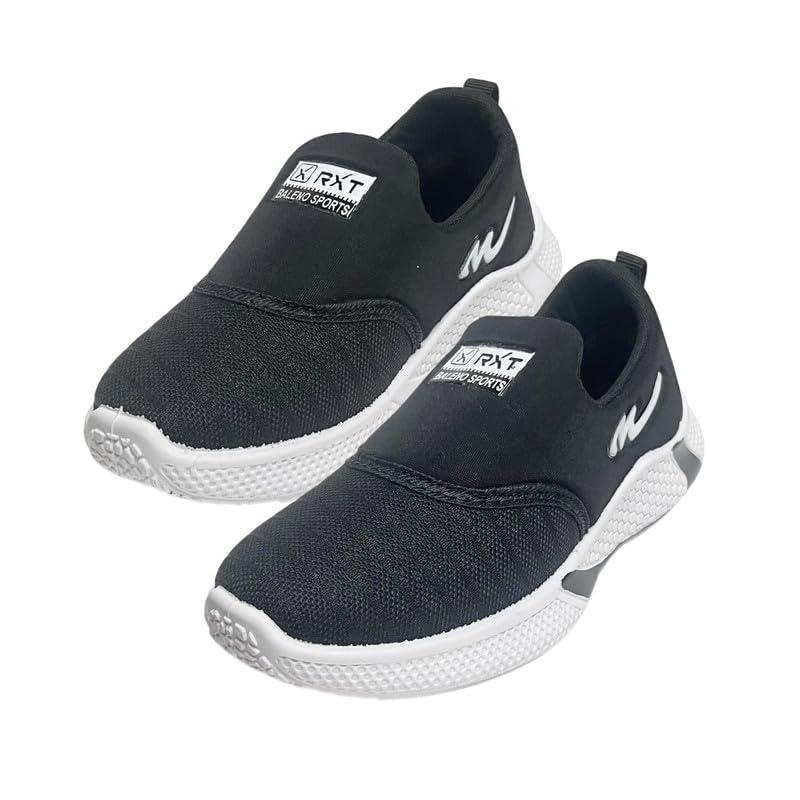 Kids Sports Running, Walking Laceless Shoes for Boys-Pack of 1 Black