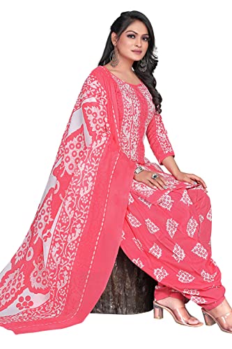 Rajnandini Women's Light Pink Cotton Embroidered Unstitched Salwar Suit Material (JOPLVSM5143)