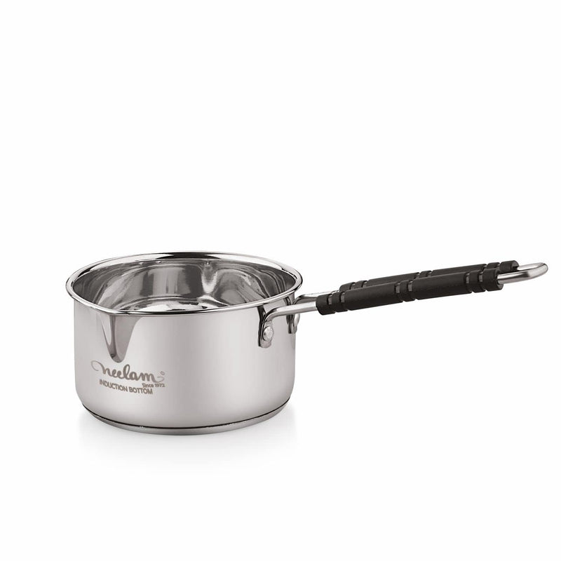 Neelam Stainless Steel Induction Bottom Sauce Pan, 1150ml, 1 Piece, Silver