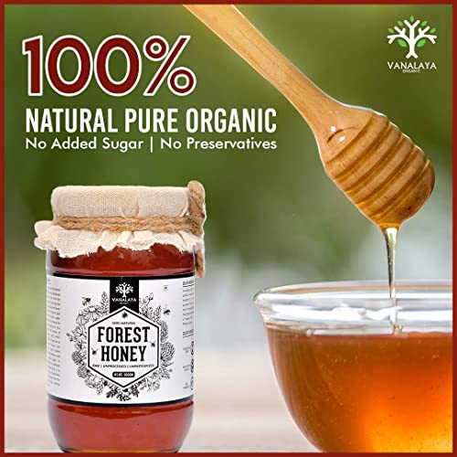 Vanalaya Natural Organic Forest Honey Raw Unprocessed Unpasteurized Pure Honey (500G)