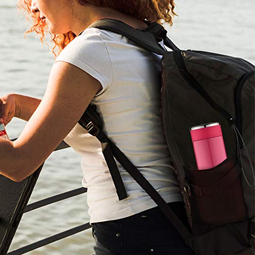 Borosil Stainless Steel Hydra Travelsmart - Vacuum Insulated Flask Water Bottle, 200 ML, Pink