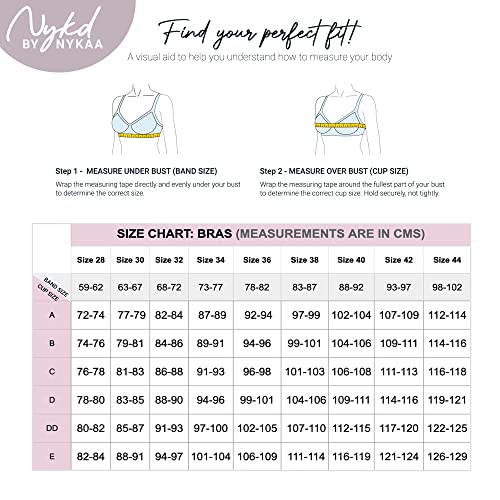 NYKD Encircled with Love Everyday Cotton Bra for Women Non Padded, Wirefree, Full Coverage - Side Support Shaper - Bra, NYB169, M BLUE, 36B, 1N