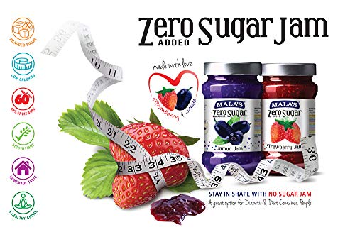 MALA'S, Added Jam Strawberry , Zero Sugar Strwaberry 350g