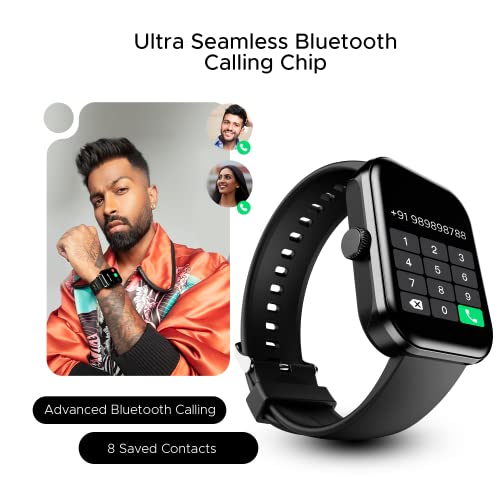 boAt Ultima Call Max Smart Watch with 2" Big HD Display, Advanced BT Calling, 100+ Sports Modes, 10 Days Battery Life, Multiple Watch Faces, IP68, HR & SpO2, Sedentary Alerts(Active Black)