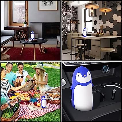 THE NORTHERN COMPANY Cute Mini Penguin Shape Travel Hiking Climbing Vacuum Flasks & Water Bottle Cartoon Style Cute Penguin Shaped Hot and Cold Water Bottle, Cartoon Bottle (Blue)