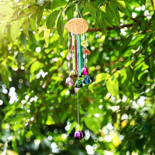 Lilone Pipe and Bell Wind Chimes for Home Balcony Good Sound | Multi Color | 24 Inch Long