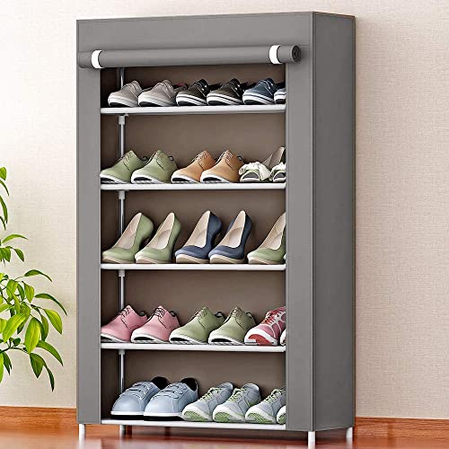 Ebee 5 Shalves Shoe Cabinet (Grey)