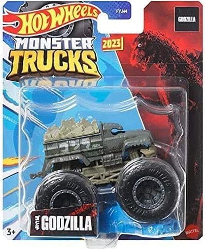 Hot Wheels Godzilla Monster Trucks 2023 1:64 Scale Diecast Truck With Crushable Car 3+ Ages, Multicolor