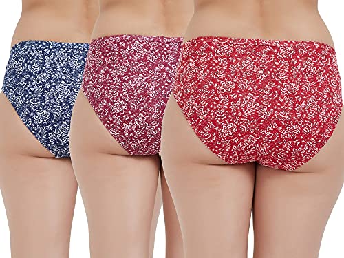 Fruit of the Loom Super Soft Cotton Bikini Briefs for Women | 4 Way Stretch Soft Waistband | Breathable Fabric | Full Hip Coverage |Assorted Colour and Print May Vary Pack of 3