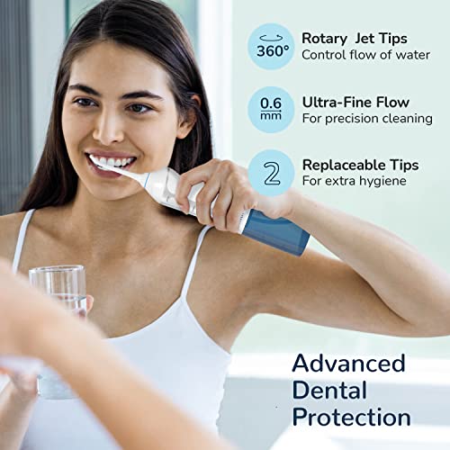 Caresmith Professional Cordless Dental Flosser | 300 ml Large Detachable Water Tank | 3 Modes | IPX7 Waterproof | Oral Flosser