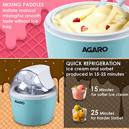 AGARO Maple Ice Cream, Sorbet, Slush & Frozen Yoghurt Maker 1.2 Litres