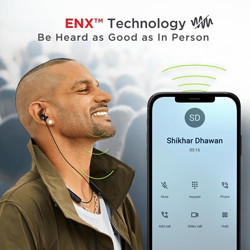 boAt Rockerz 255 Neo in-Ear Bluetooth Neckband with Mic with ENx Tech, Smart Magnetic Buds, ASAP Charge, Upto 25 Hours Playback, 12MM Drivers, Beast Mode, Dual Pairing (Active Black)