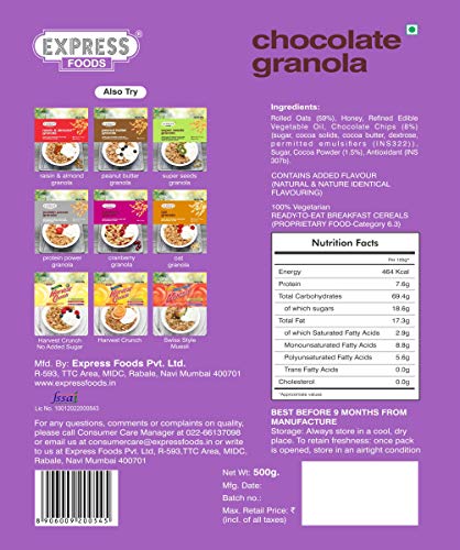 Express Foods Chocolate Granola, 500g