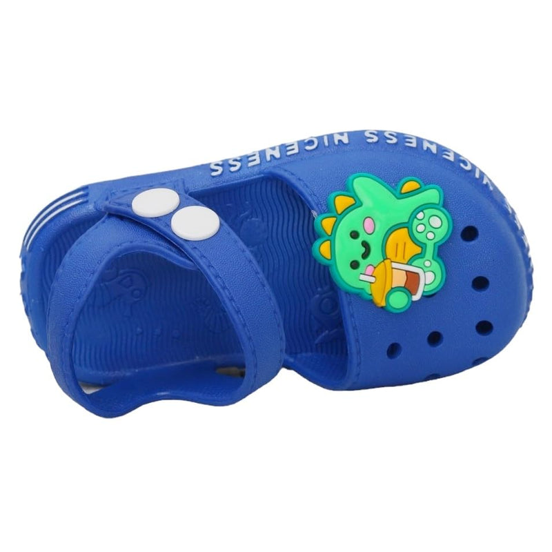 Yellow Bee Dino Sandals for Boys, Blue, 2C, 6-9 Months