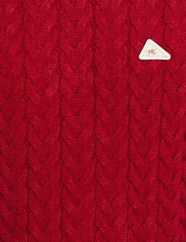 Monte Carlo Men's Pure Wool Classic Cardigan Sweater (1228121TN_Red_M)