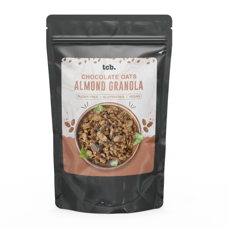 the conscious baker. Granola Almond, Cranberry & Chocolate chip - 500g | 30% Fruits, Nuts & Seeds | Sugar Free Granola | Healthy and Nutritious Breakfast Cereals | Wholegrain, Vegan, Glutenfree