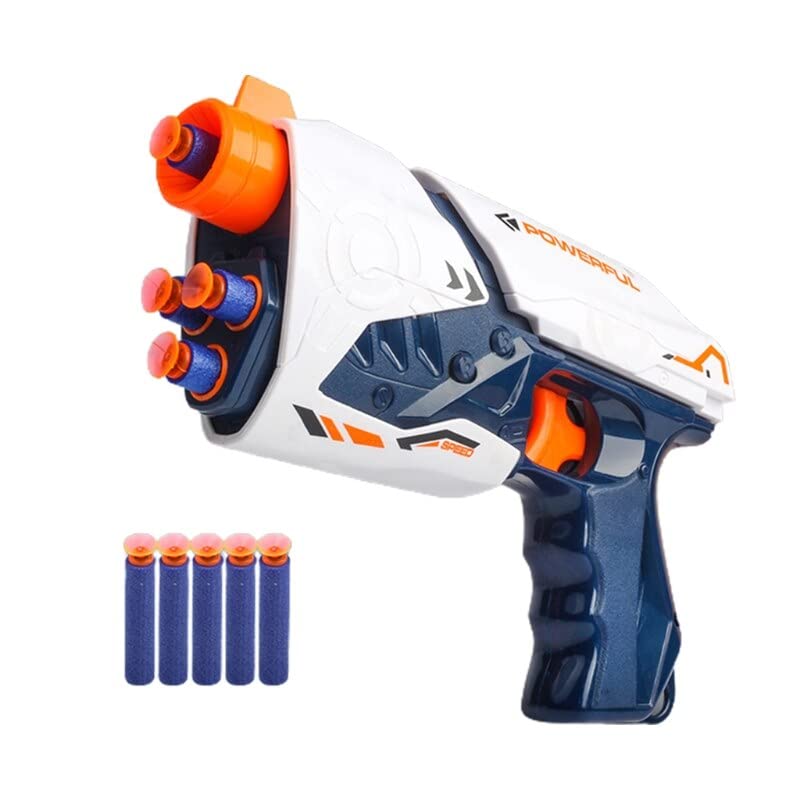 Storio Blaze Storm Soft Bullet Gun Toy with 10 Safe Soft Foam Bullets, Fun Target Shooting Battle Fight Game for Kids Boys (Super Gun)