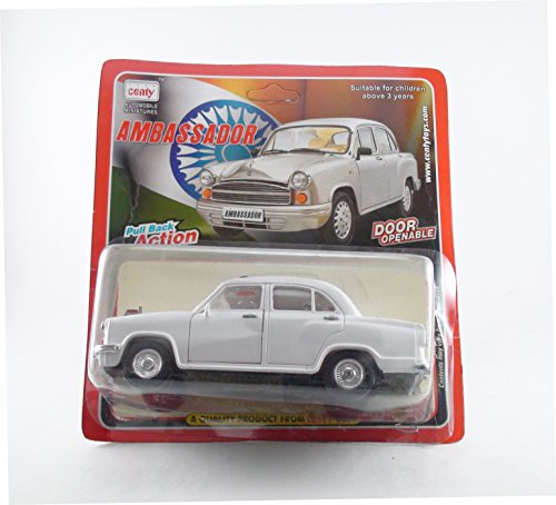 Centy Toys Plastic Ambassador Car, Pack Of 1, White, 4Y