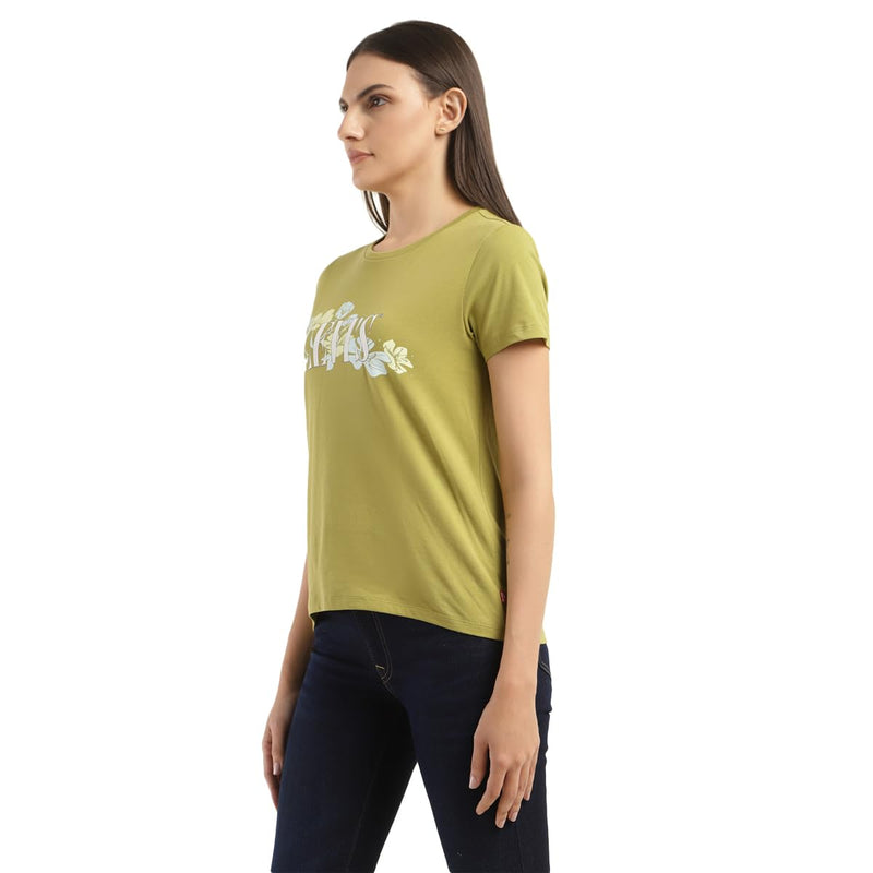 Levi's Women's Regular Fit T-Shirt (23771-0449_Green