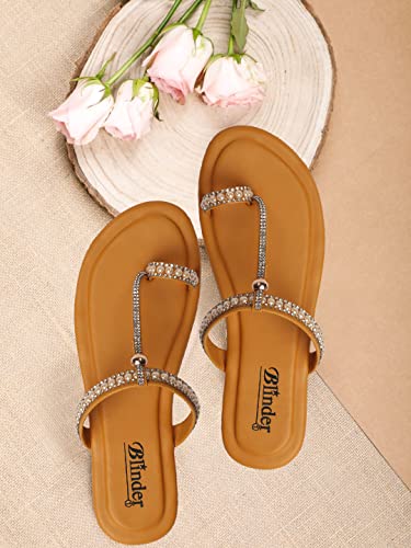 Blinder Yellow Flats Slippers sandal for Girls and womens