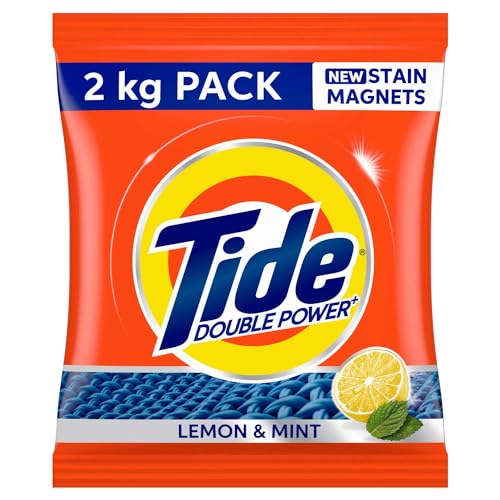 Tide Plus Double Power Detergent Washing Powder Lemon & Mint 2kg